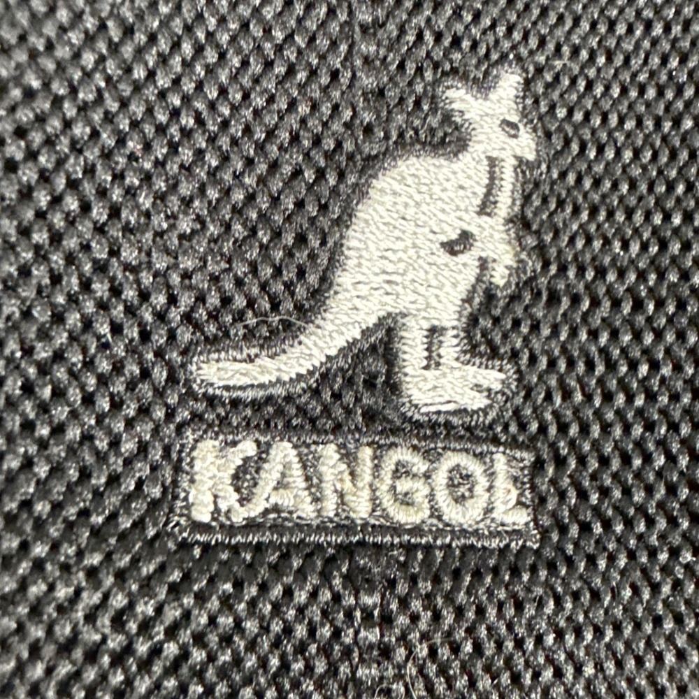Kangol Tropic 504 Black Flat Cap Mesh Knit Ivy Hat Small 0287BCHW - Picture 3 of 5